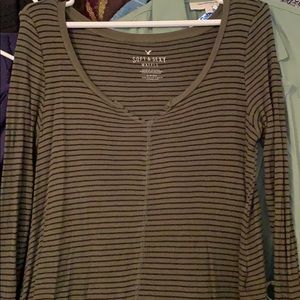 American Eagle waffle knit top. Size S